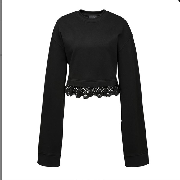 FENTY PUMA Rihanna Cropped Long Sleeve Sweatshirt urban outfitters free people - Picture 4 of 7